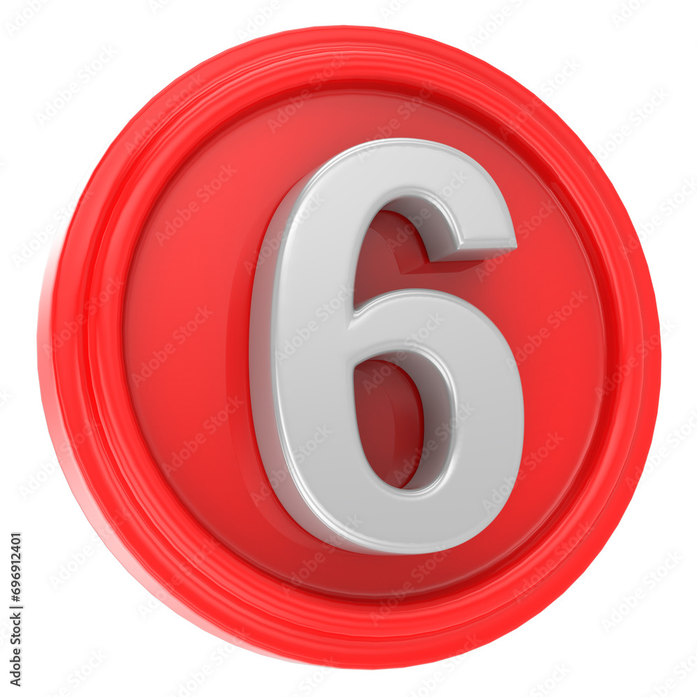 3d Render Number 6 3d Render Number 6