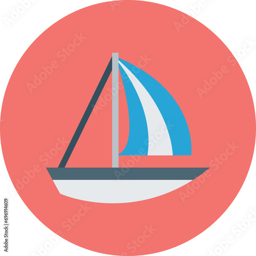 boat on the sea. travel icon png, travel icon vector, travel icon symbols. move, trip, ride, touring, globetrotting, vacation, tour, traverse, journey vector icon.