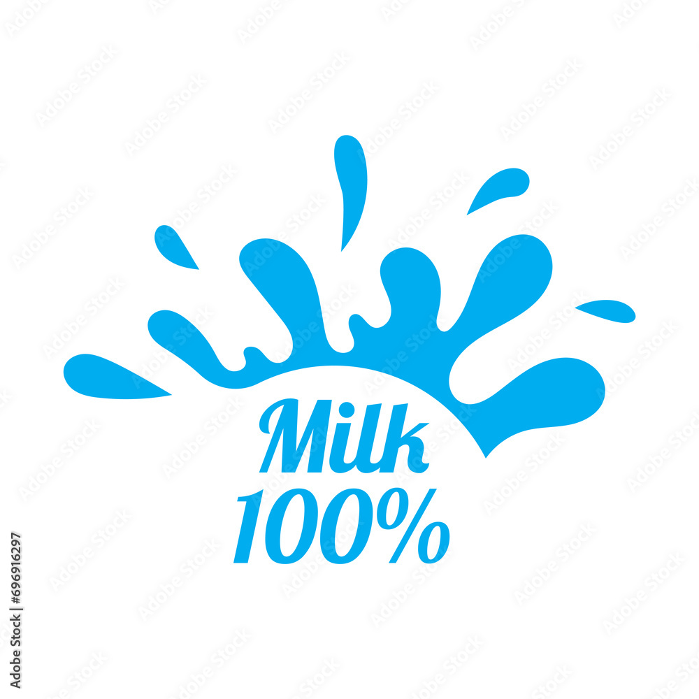 Fresh milk logo concept. Milk logo isolated vector emblem Fresh milk logo concept. Milk logo isolated vector emblem