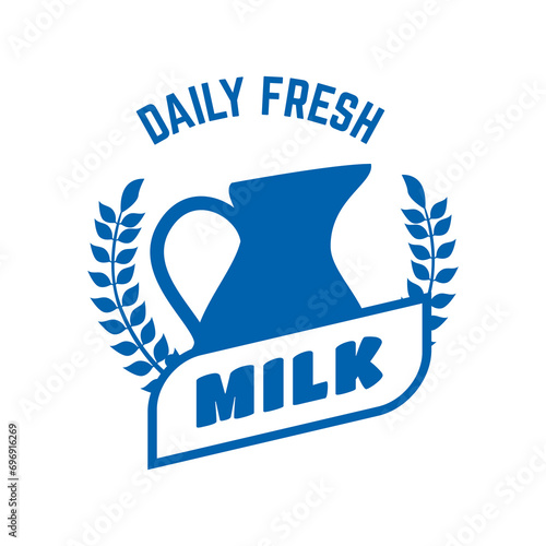 Fresh milk logo concept. Milk logo isolated vector emblem