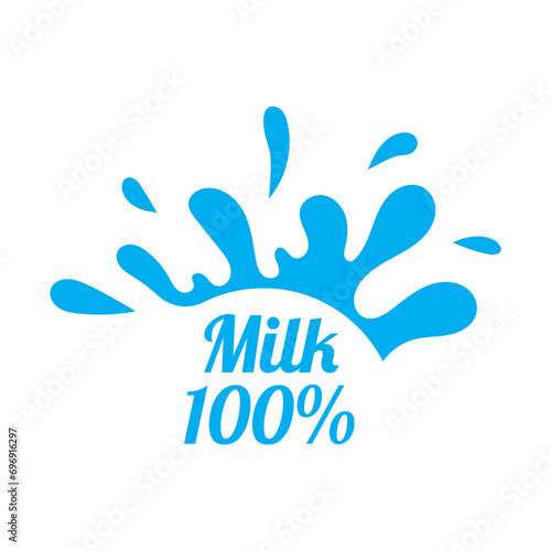 Fresh milk logo concept. Milk logo isolated vector emblem