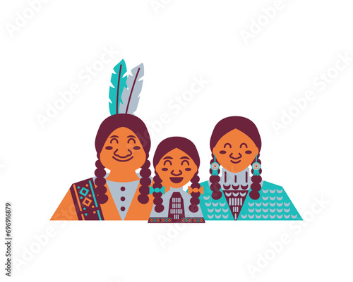 native american family