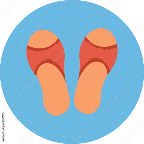 red flip flops. travel icon png, travel icon vector, travel icon symbols. move, trip, ride, touring, globetrotting, vacation, tour, traverse, journey vector icon.