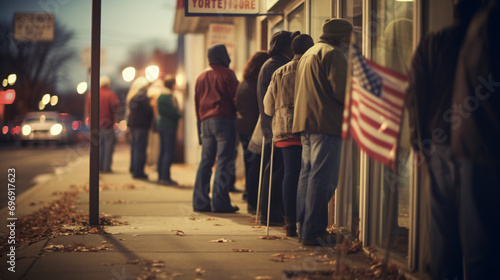 A vintage photo of a historical US election moment.