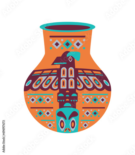 native american clay vase