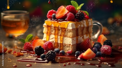 delicious dessert food photography Ai Generative