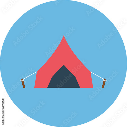 illustration of tent. travel icon png, travel icon vector, travel icon symbols. move, trip, ride, touring, globetrotting, vacation, tour, traverse, journey vector icon.