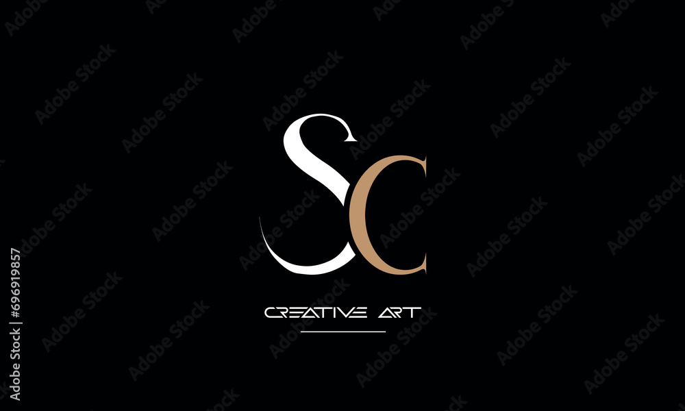 CS, SC, C, S abstract letters logo monogram CS, SC, C, S abstract letters logo monogram