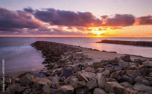 Overlooking the Jetties in Carlsbad during sunset © Daniel