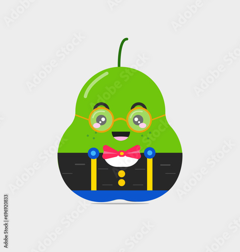 cute green pear