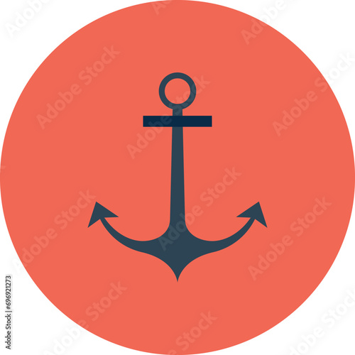 anchor and rope. travel icon png, travel icon vector, travel icon symbols. move, trip, ride, touring, globetrotting, vacation, tour, traverse, journey vector icon.
