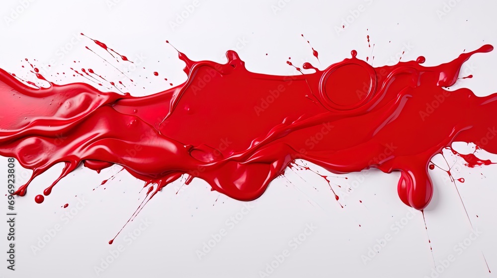 Paint red on white background, ai generative Paint red on white background, ai generative