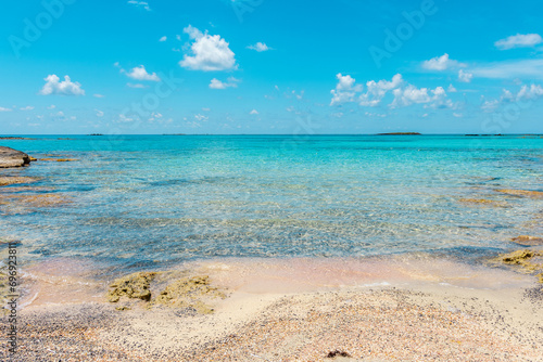 Fototapeta Naklejka Na Ścianę i Meble -  Summer background with tropical beach in Elafonisi Greece.