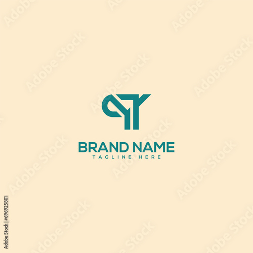 Creative modern unique letter QY YQ logo design template - vector. photo