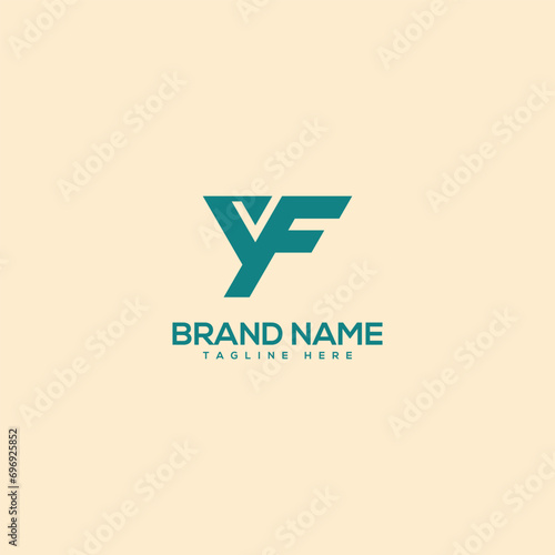 Creative modern unique letter YF FY logo design template - vector. photo