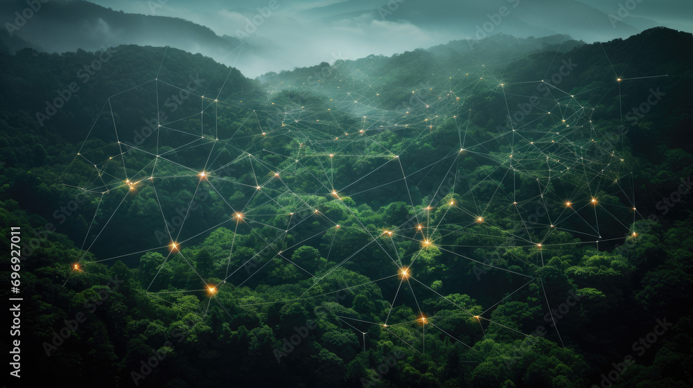 Mesh network connectivity over forest
