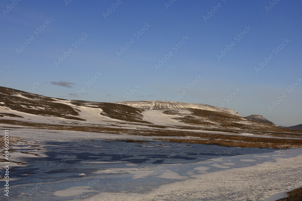 View on a mountain in the Austurland region of Iceland View on a mountain in the Austurland region of Iceland