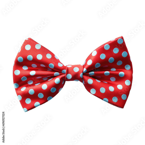 Colorful bow tie isolated on transparent background