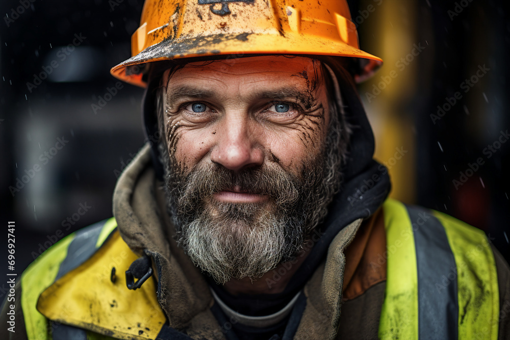 Generative AI picture of dustman who keeps streets clean and takes away trash city service Generative AI picture of dustman who keeps streets clean and takes away trash city service