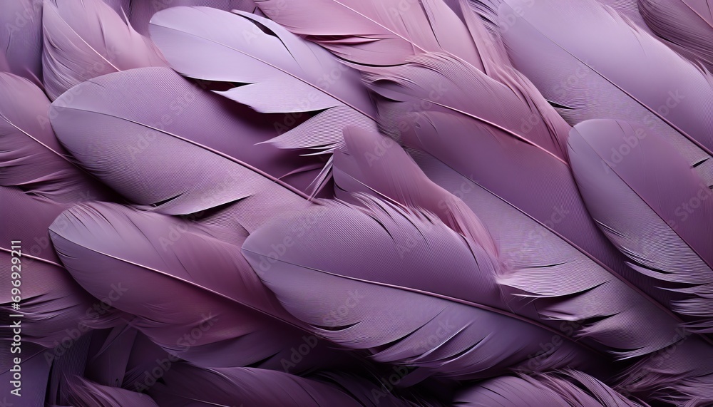 Obraz premium Purple feathers texture background intricately detailed digital art of majestic bird feathers