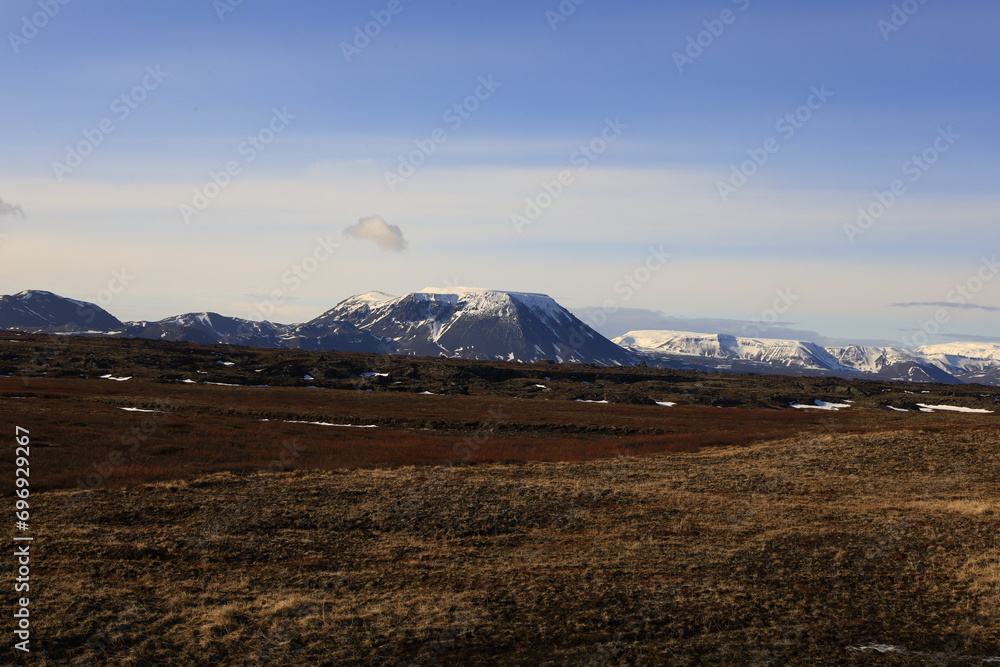 View on a mountain in the Austurland region of Iceland