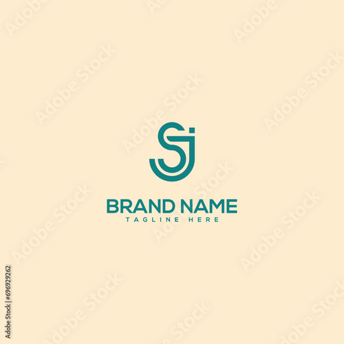 Alphabet modern unique letter SJ JS logo design template - vector.