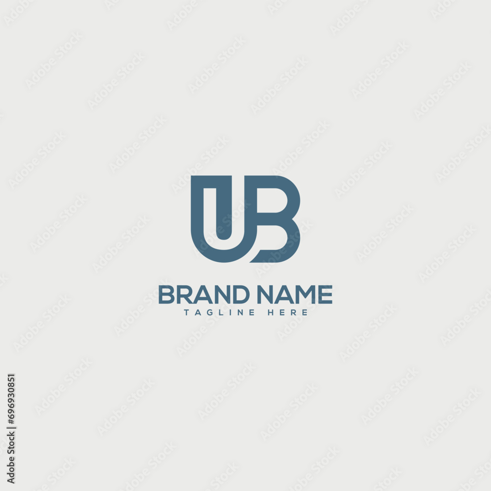 Minimal unique letter UB BU logo design template - vector. Minimal unique letter UB BU logo design template - vector.
