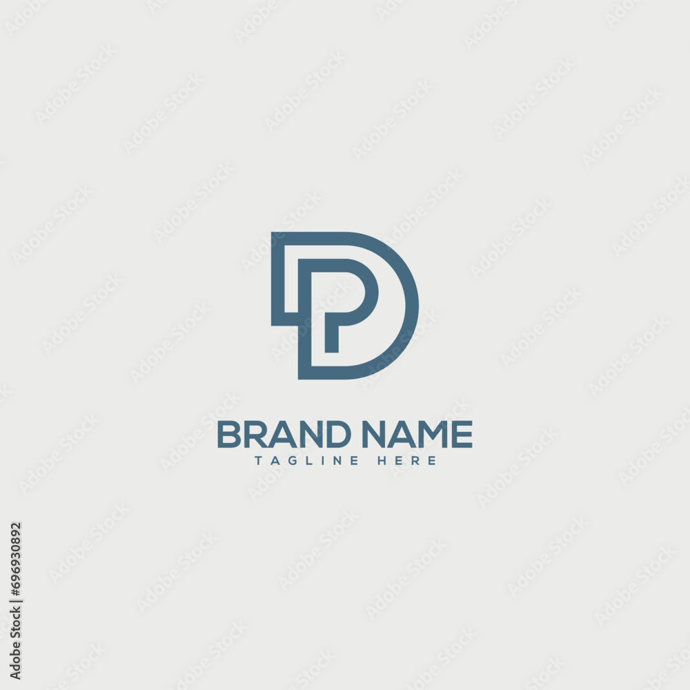Minimal unique letter DP PD logo design template - vector. Minimal unique letter DP PD logo design template - vector.