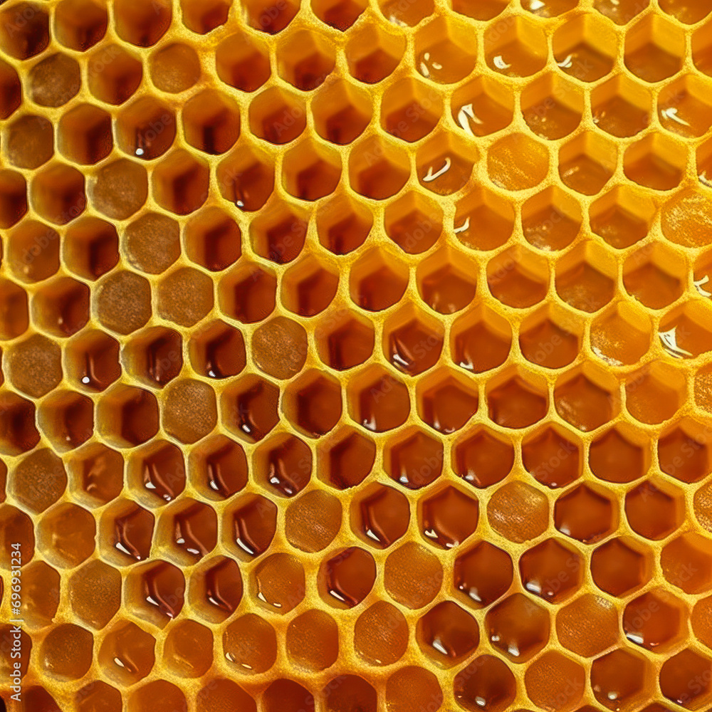 Bio-Honigwabe, Wabenhonig, Generative AI Bio-Honigwabe, Wabenhonig, Generative AI