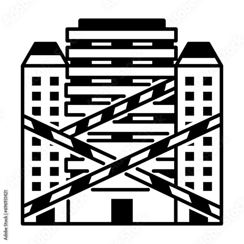 closing a business or Liquidation concept, shutting down a company vector icon design, Unemployment symbol, Economic stagnation sign, financial crisis stock illustration
