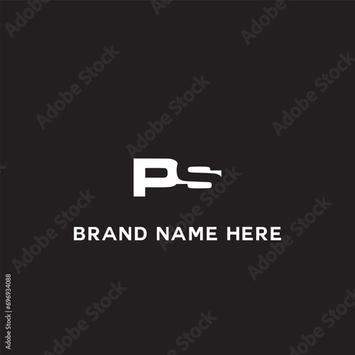 PS logo. P S design. White PS letter. PS, P S letter logo design. Initial letter PS linked circle uppercase monogram logo. P S letter logo vector design.	

