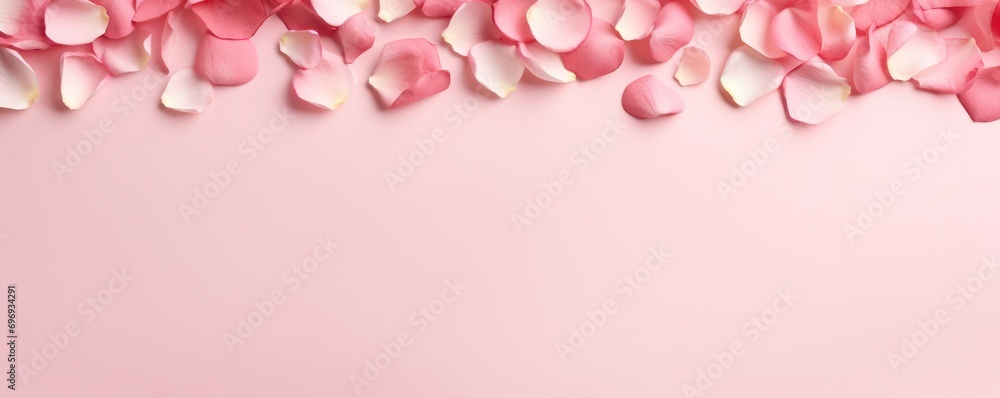 valentine blank background with hearts and roses mock up