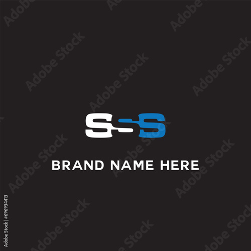 SSS logo. S S S design. White SSS letter. SSS, S S S letter logo design. Initial letter SSS linked circle uppercase monogram logo. S S S letter logo vector design.	
