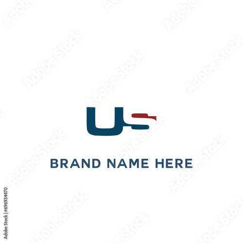 US logo. U S design. White US letter. US, U S letter logo design. Initial letter US linked circle uppercase monogram logo. U S letter logo vector design. 