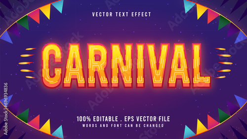 Eps carnival editable text effect