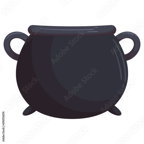 St. Patricks Day empty pot or cauldron. Leprechaun or witch.
