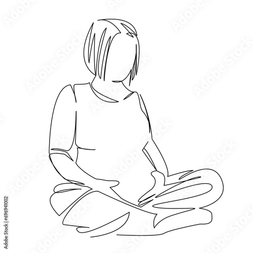 pregnant woman sitting in lotus