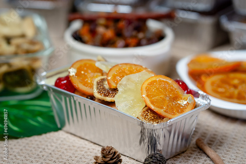 Spiced rum fruitcake