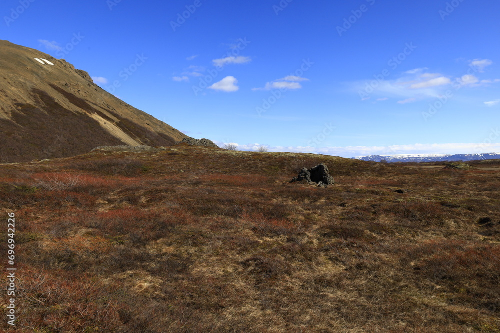 View on a mountain in the Austurland region of Iceland View on a mountain in the Austurland region of Iceland