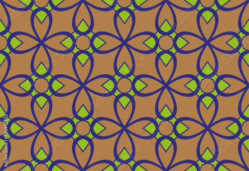 Seamless geometric pattern. Color print.