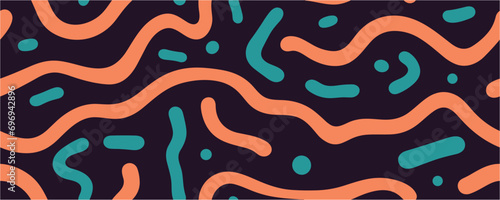 Modern graphic design with futuristic element. Seamless. Seamless pattern with diagonal waves. Art deco style.