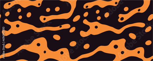 Abstract round shapes background design. Vector. Abstract background with colorful wavy lines pattern. Seamless. 70s Background.