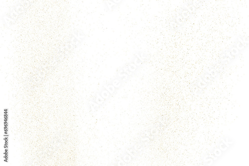 Gold glitter texture isolated on white. Golden color of winners. Aureate abstract particles on substrate. Explosion of confetti shine. Celebratory background. Vector illustration.