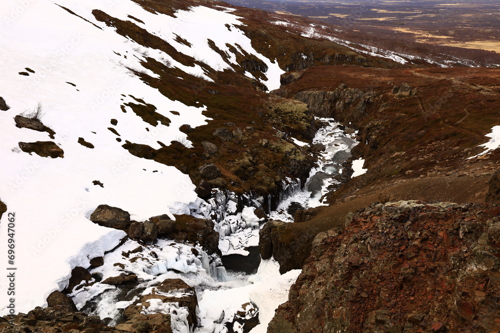 View on a mountain in the Austurland region of Iceland