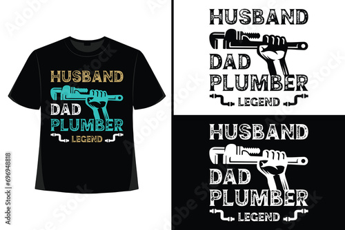 Plumber t-shirt design, Plumber t shirt design, plumber t shirt vector, plumber elements, tools, vector, graphics, background, grunge.