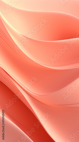 Conceptual Peach Tones  Sophisticated 3D Waves  Ideal for Modern Wallpaper  Product Showcase  and Contemporary Design Ideas