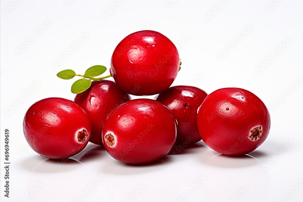 Fresh cranberry fruit isolated on white background high quality detailed image for advertising Fresh cranberry fruit isolated on white background high quality detailed image for advertising