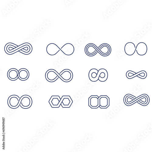 Infinity vector set , Infinity symbol vector illustration