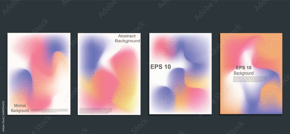 collection of gradient abstract backgrounds for covers, brochures, flyers, presentations, banners. Vector design, etc	