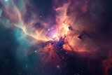 Cosmic Nebula: Universe's Starry, Colorful Display